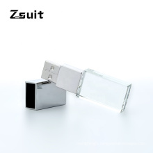 Factory Hot Selling Custom LOGO Crystal 8GB Memory USB Flash Drive OEM 3D with color light